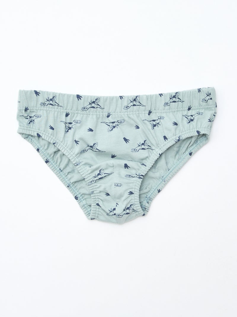 Set van 7 slips met print Wit - Kiabi