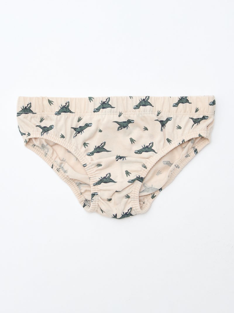 Set van 7 slips met print Wit - Kiabi