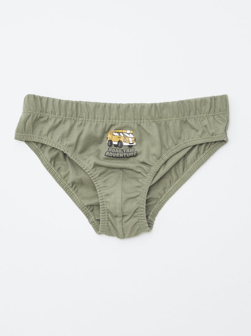 Set van 7 slips met print WIT - Kiabi