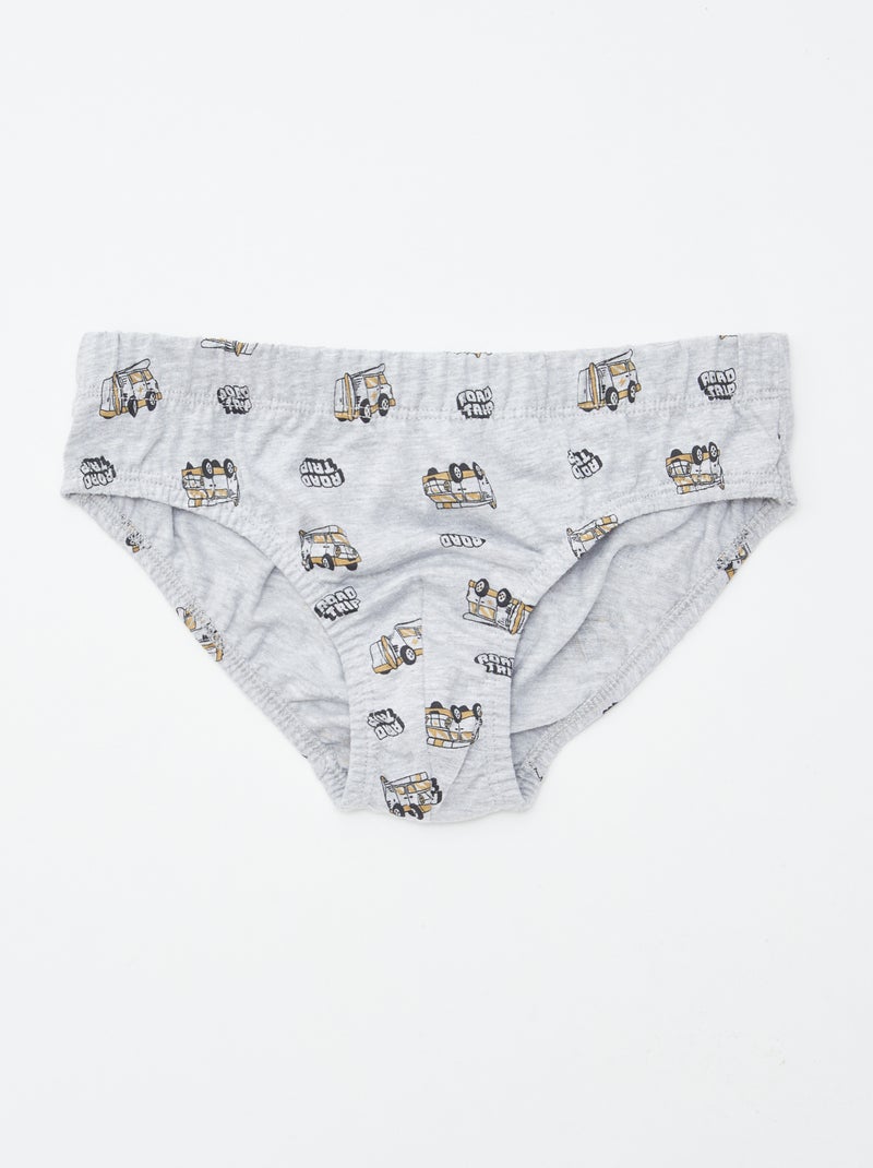 Set van 7 slips met print WIT - Kiabi