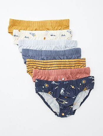 Set van 7 slips met print