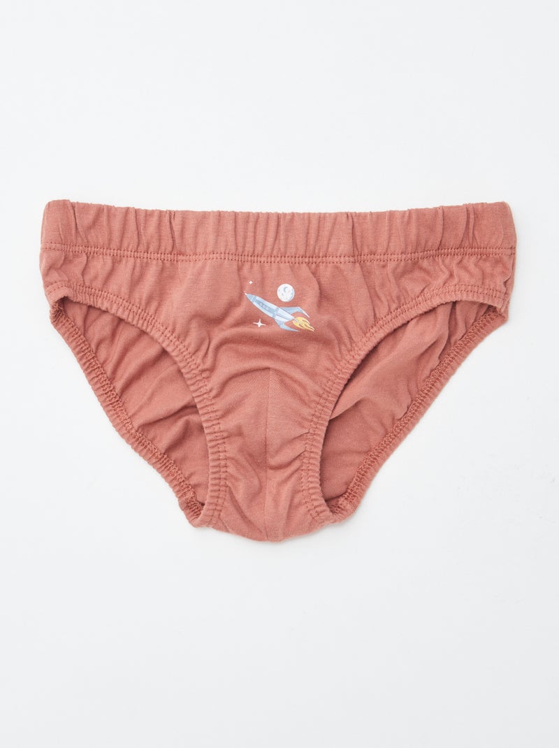 Set van 7 slips met print Wit - Kiabi