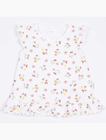 Set van baby-t-shirt en short van biologisch katoen, cerise | kitikate