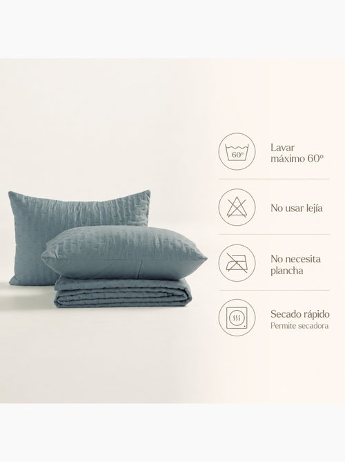 Set van effen gewatteerde bedsprei met kussenhoes. - Kiabi Set van effen gewatteerde bedsprei met kussenhoes. - Kiabi