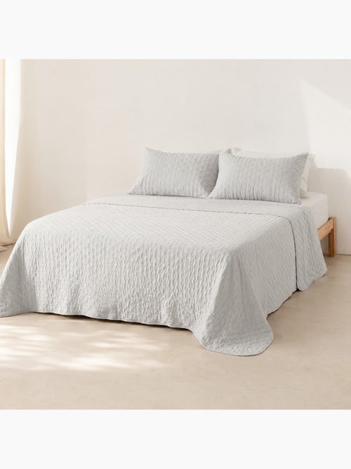 Set van effen gewatteerde bedsprei met kussenhoes. - Kiabi Set van effen gewatteerde bedsprei met kussenhoes. - Kiabi