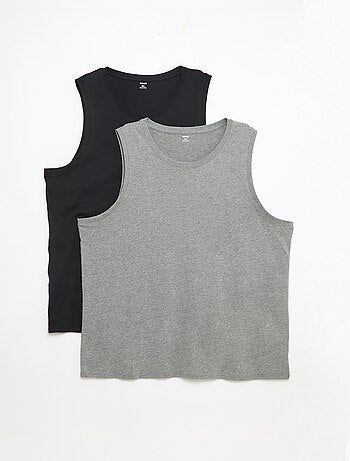 Set van mouwloze shirts van jerseytricot