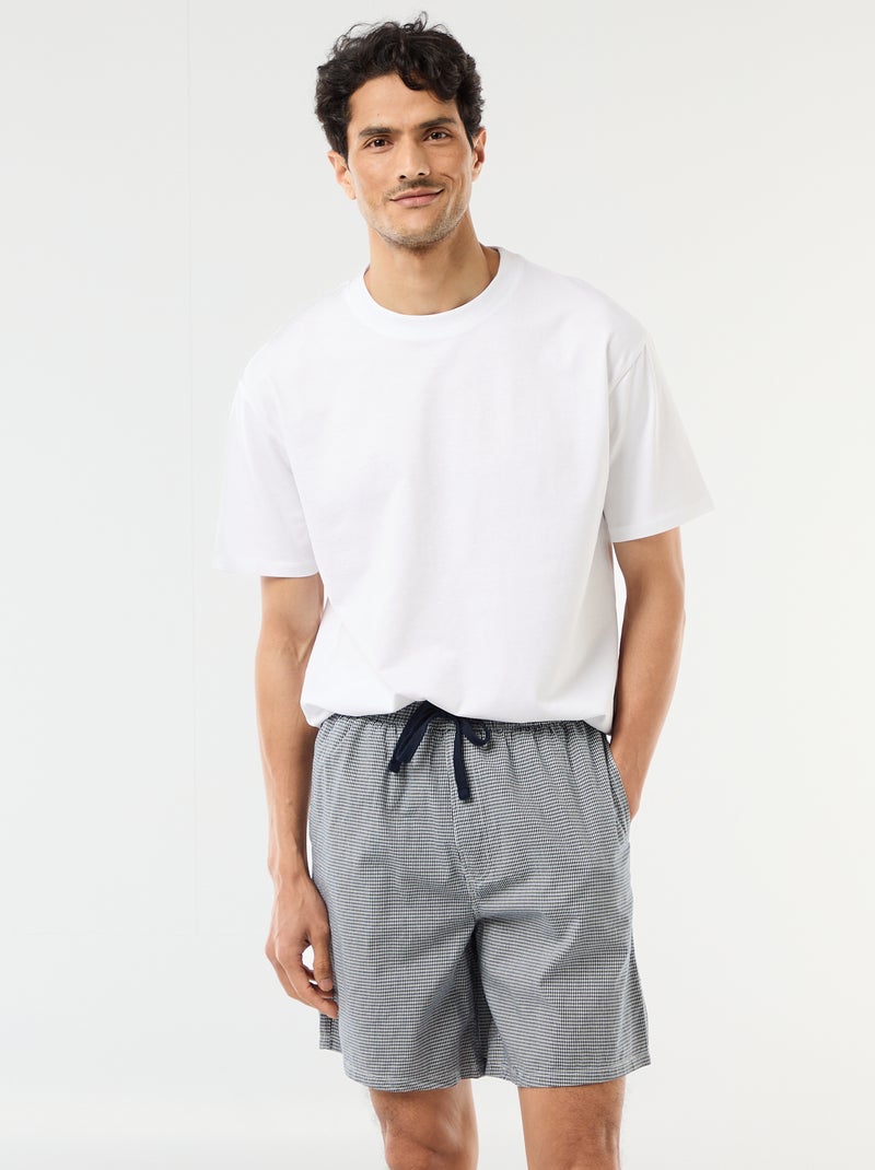 Set van nachtshorts met zakken - 2 stuks Blauw - Kiabi