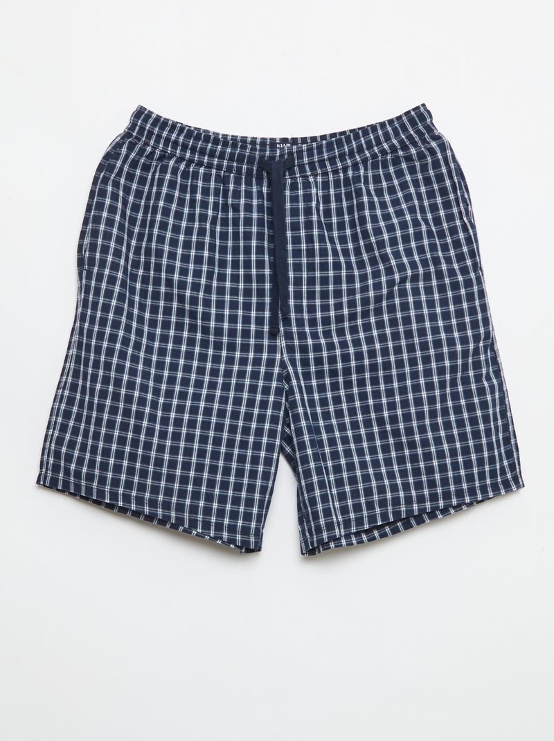Set van nachtshorts met zakken - 2 stuks Blauw - Kiabi