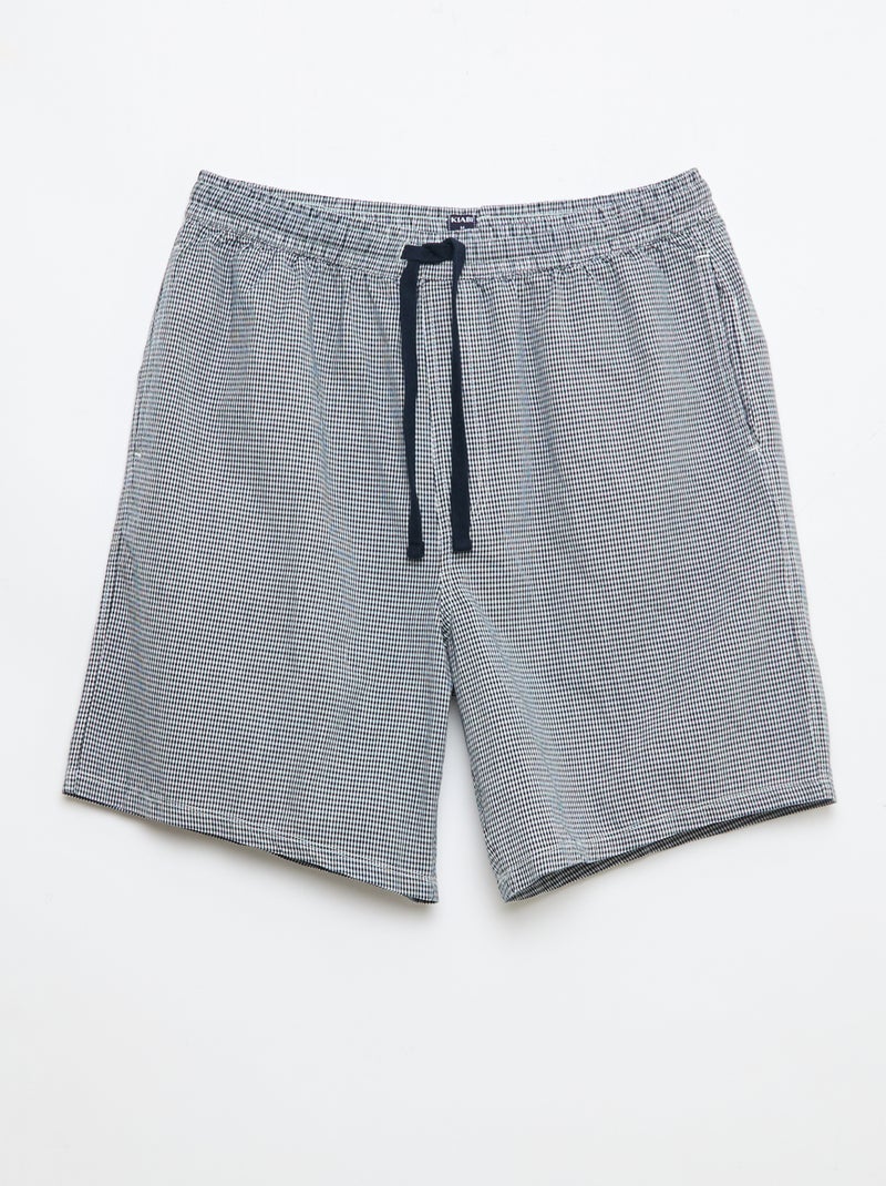Set van nachtshorts met zakken - 2 stuks Blauw - Kiabi