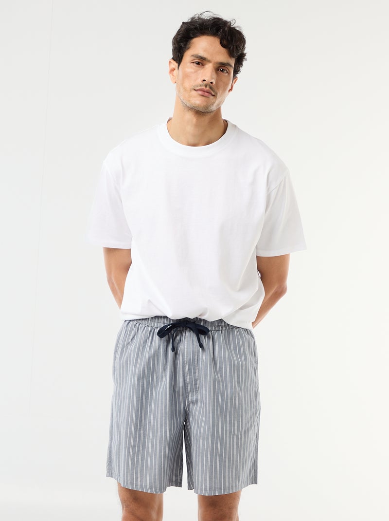 Set van nachtshorts met zakken - 2 stuks Grijs - Kiabi