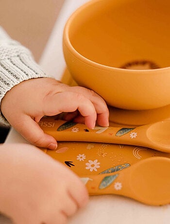 Set van siliconen vork en lepel, dieren | sassi junior