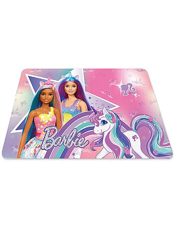 Set van table 'Barbie' Eenhoorn bedrukt plat – 42 x 28,5 cm
