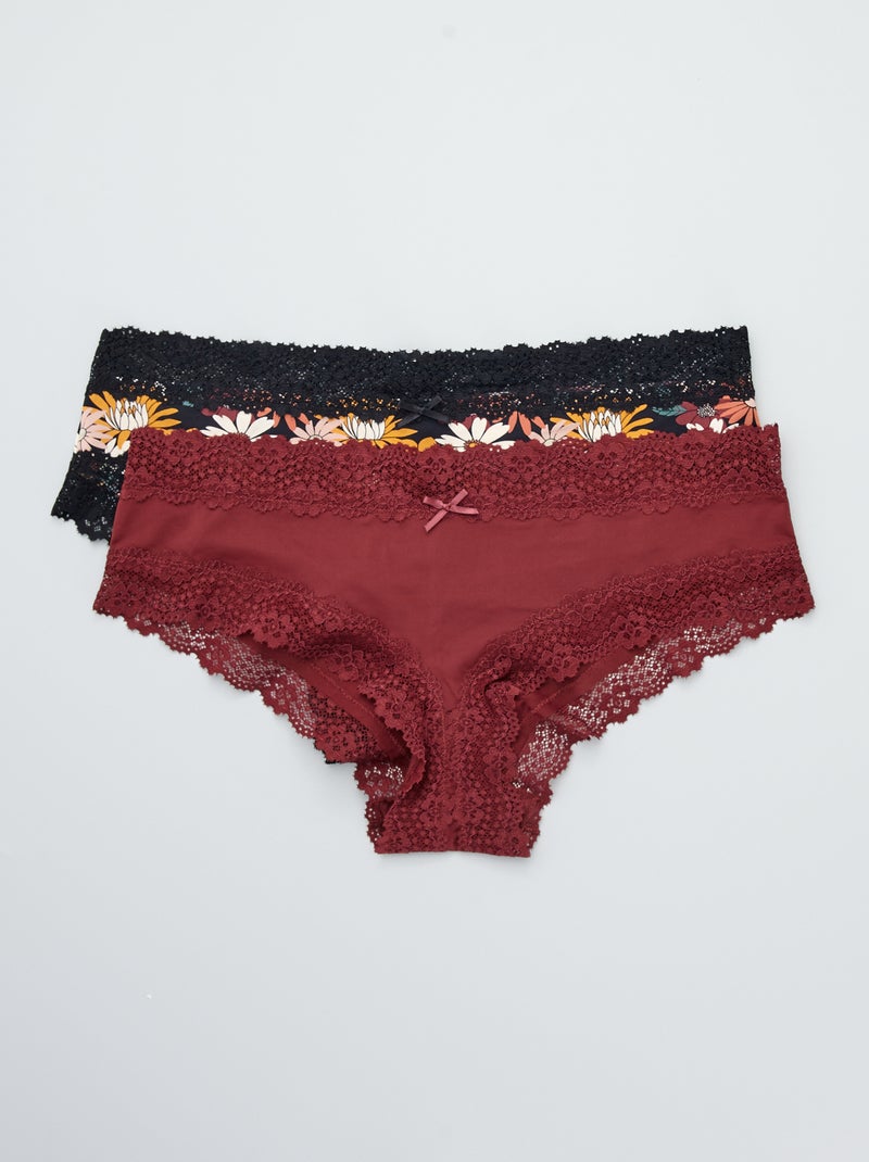 Set van twee microvezel shorty’s ZWART - Kiabi