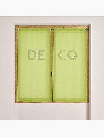 Set van twee vitragegordijnen met strass 'deco'