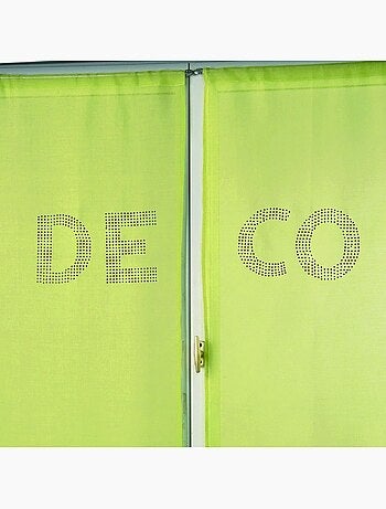 Set van twee vitragegordijnen met strass 'deco'