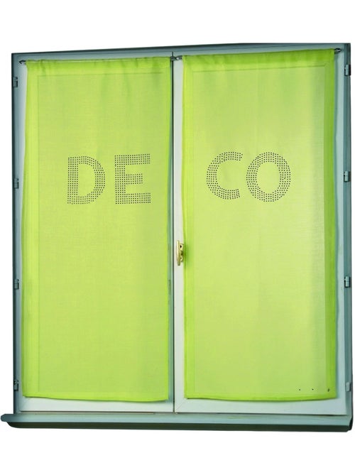 Set van twee vitragegordijnen met strass 'deco' - Kiabi Set van twee vitragegordijnen met strass 'deco' - Kiabi