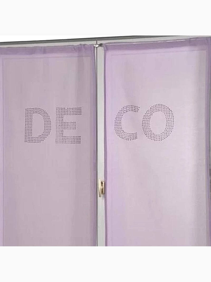 Set van twee vitragegordijnen met strass 'deco' Lichtlila - Kiabi