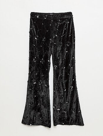 Setje - Bloesje + flared-fit broek van velours