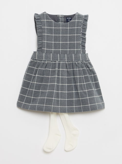 Setje - Flanellen jurkje + maillot - 2-delig - Kiabi