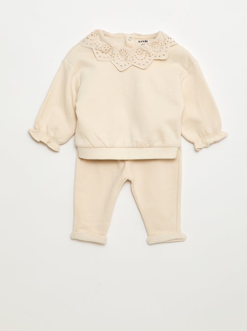 Setje - Joggingbroek + sweater van fleece - 2-delig - Kiabi