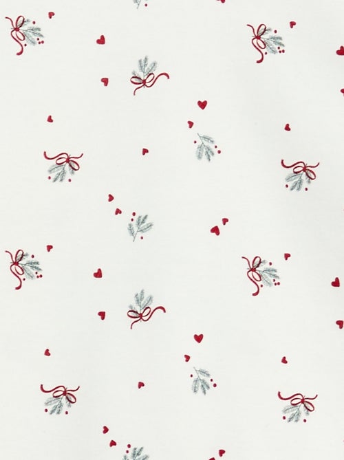 Setje - Lange pyjama van fleecestof + bodywarmer met schapenvachteffect - 3-delig setje - Kiabi