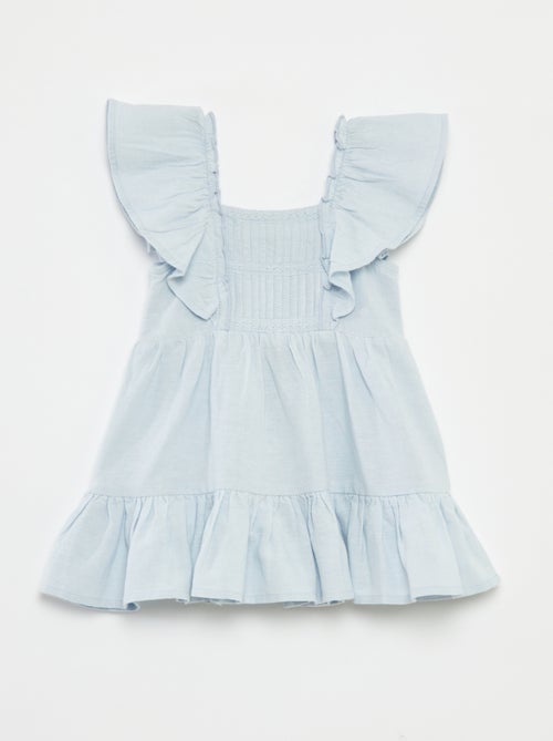 Setje - Meerkleurig jurkje met ruches + onderbroekje - 2-delig - Kiabi