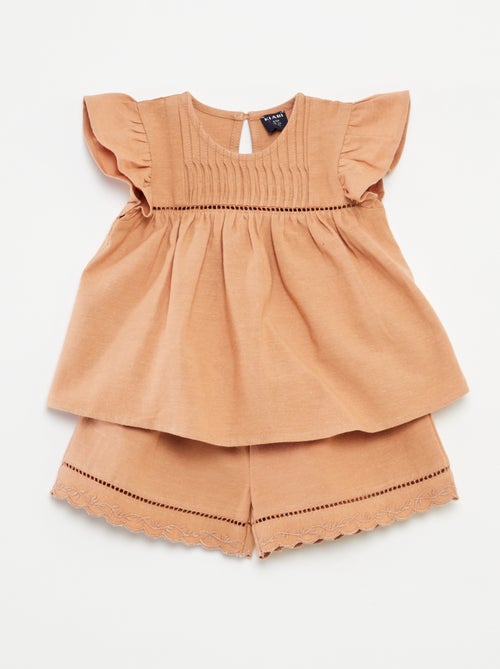 Setje - Mouwloos T-shirt + short - 2-delig - Kiabi