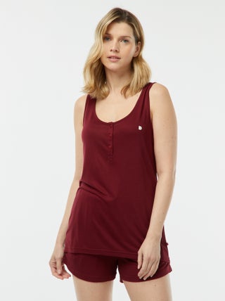 Setje - Mouwloze pyjamatop + short 'Dodo'