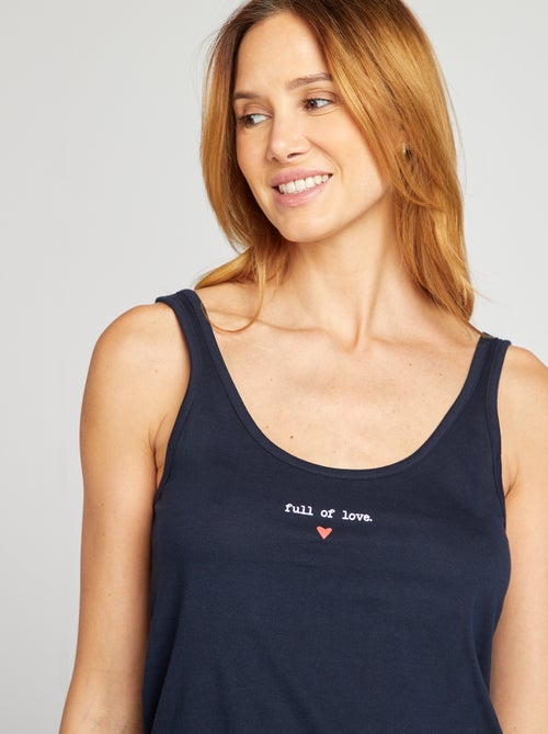 Setje - Mouwloze pyjamatop + short met print - 2-delig - Kiabi