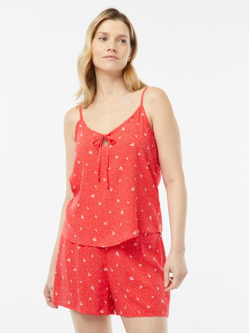 Setje - Mouwloze pyjamatop + short met print - Kiabi
