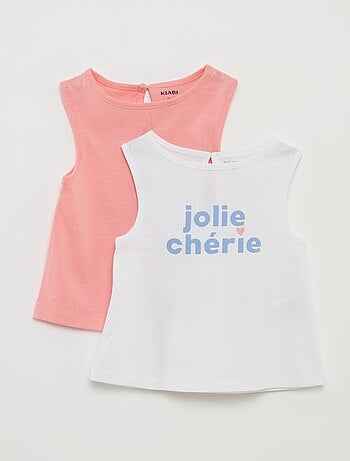 Setje - Mouwloze tops met brede bandjes