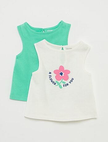 Setje - Mouwloze tops met brede bandjes