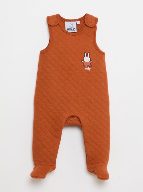 Setje - Nachtpakje met voetjes 'Miffy' + rompertje met lange mouwen - Kiabi