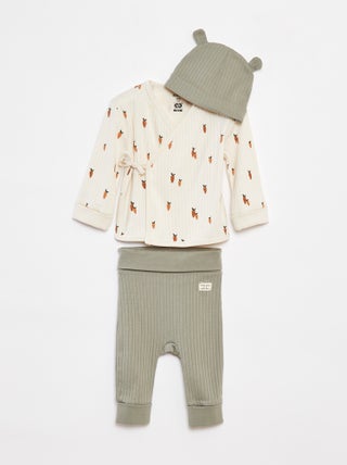 Setje - Pyjama + muts - 3-delig