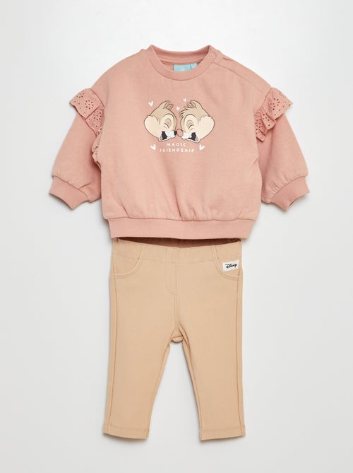 Setje - Qweater + legging 'Knabbel & Babbel' - 2-delig - Kiabi