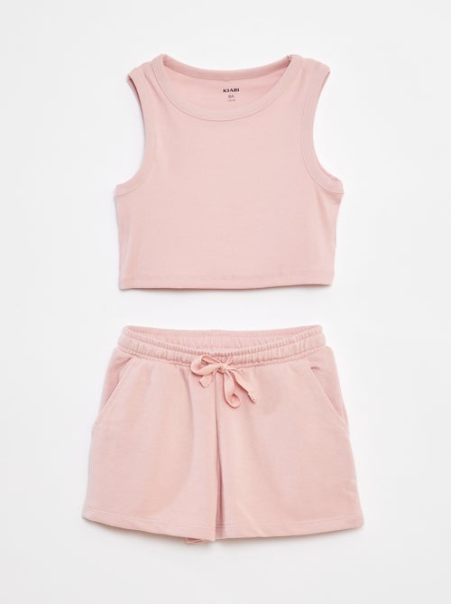 Setje - Singlet + effen short - 2-delig - Kiabi