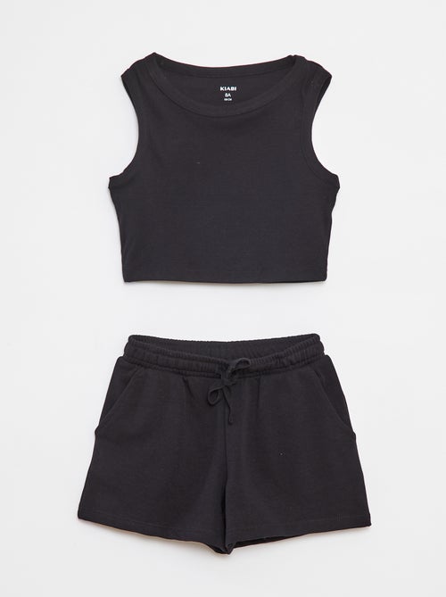 Setje - Singlet + effen short - 2-delig - Kiabi