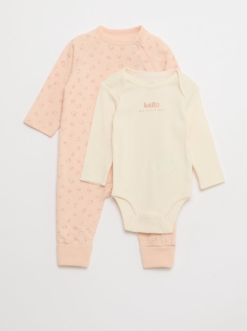 Setje - Slaappakje en rompertje Rose - Kiabi