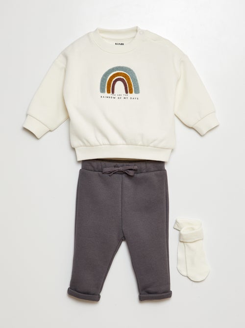 Setje - Sweater + joggingbroek + sokken - 3-delig - Kiabi