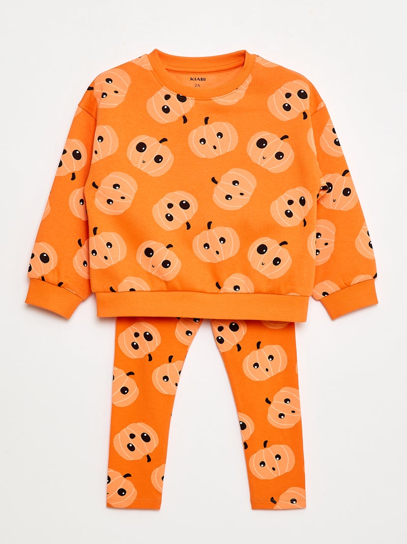 Setje - Sweater + legging 'Halloween' Oranje - Kiabi