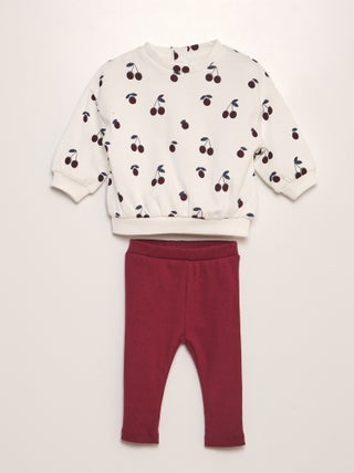 Setje - Sweater met print + legging - 2-delig