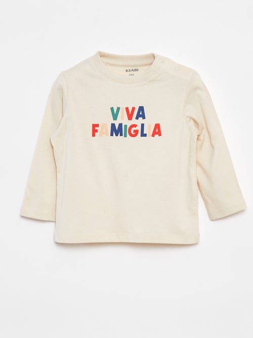 Setje - T-shirt met lange mouw + broek - 2-delig - Kiabi