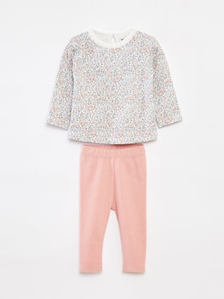 Setje - T-shirt met lange mouw + legging - 2-delig
