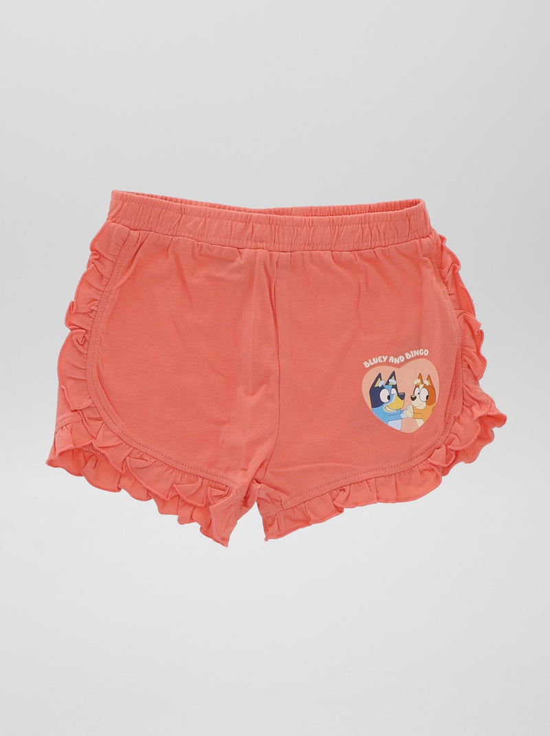 Setje - T-shirt + short 'Bluey' - 2-delig ORANJE - Kiabi