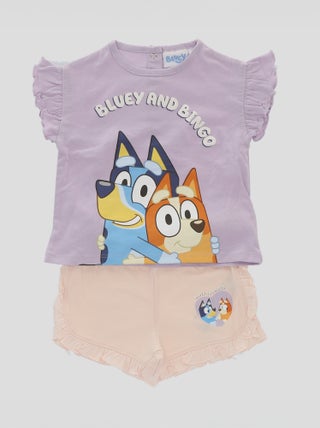 Setje - T-shirt + short 'Bluey' - 2-delig