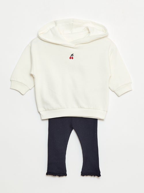 Setje: hoodie + legging van tricot - Kiabi