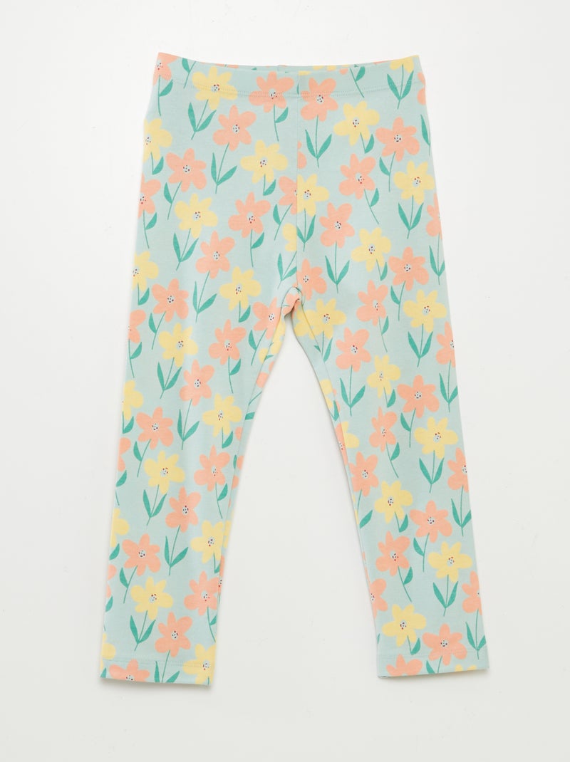 Setje korte leggings met motiefje - 2-delig GROEN - Kiabi