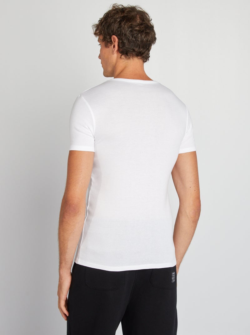 Setje met 2 basic T-shirts wit - Kiabi