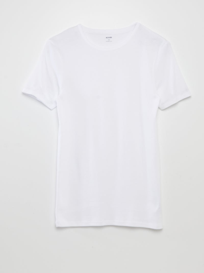 Setje met 2 basic T-shirts wit - Kiabi