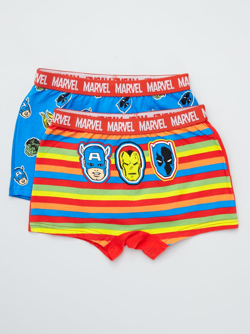 Setje met 2 boxershorts met Avengers-print BLAUW - Kiabi